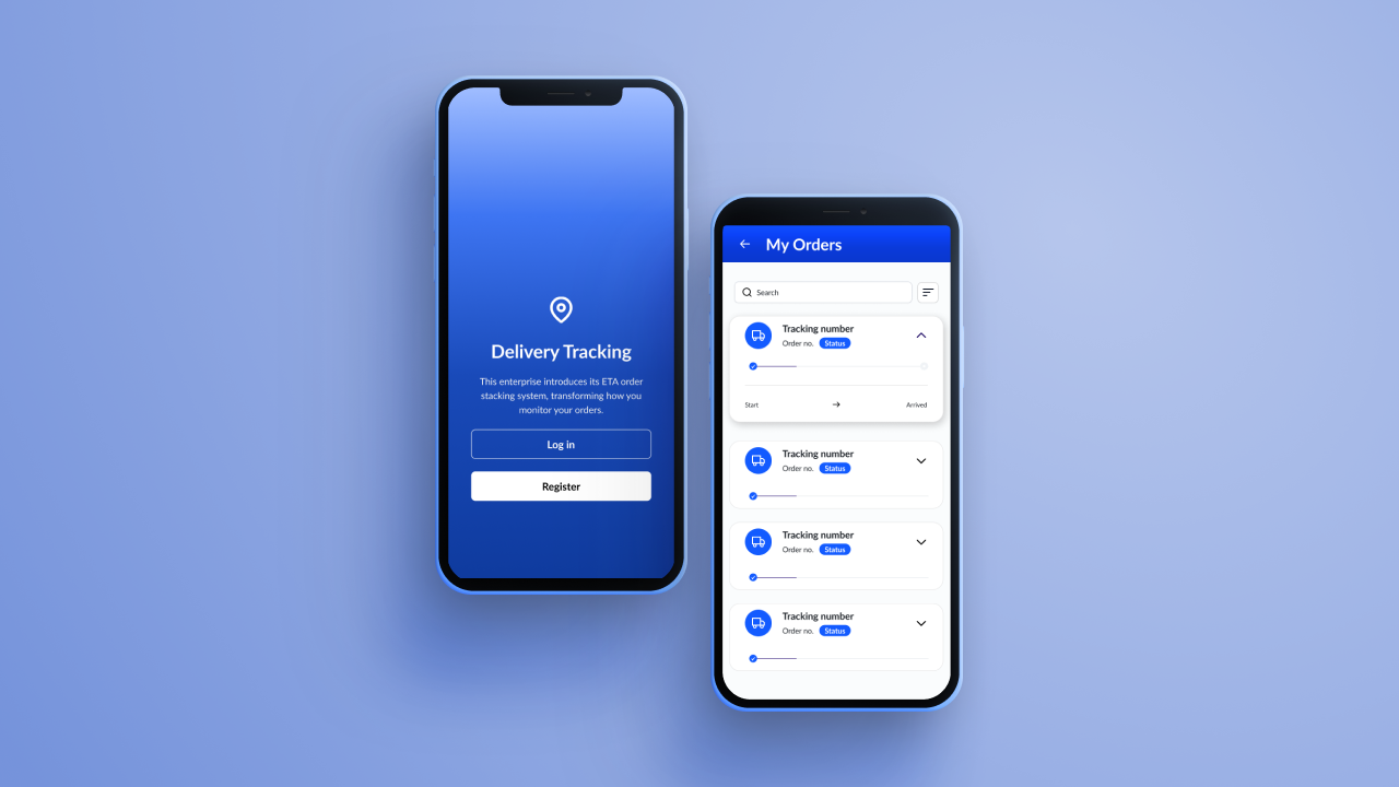 Order & delivery tracking app case study cover