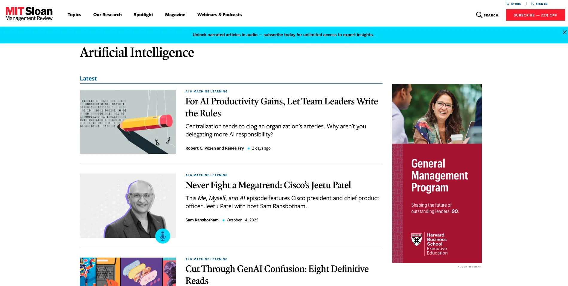 MIT Sloan Management Review - Artificial Intelligence